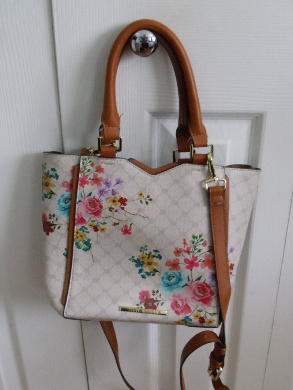 Steve Madden Bjapan Floral Satchel Crossbody Tote Bag